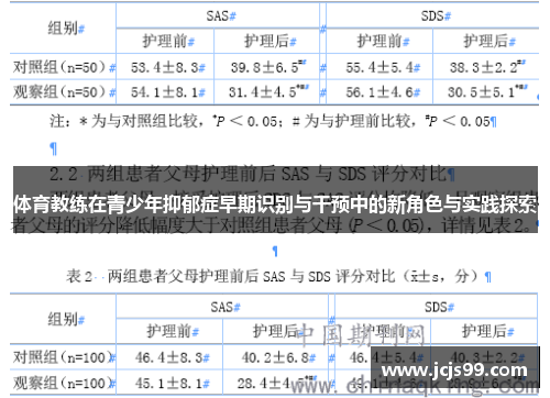 体育教练在青少年抑郁症早期识别与干预中的新角色与实践探索
