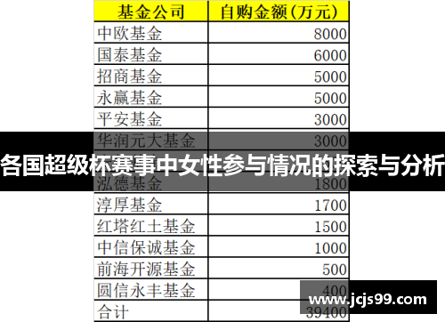 各国超级杯赛事中女性参与情况的探索与分析
